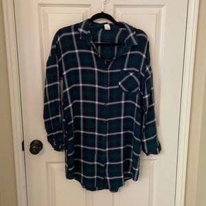 Swell Plaid Button Down Pocketed Dress